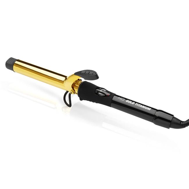 Modelador De Cachos MQ Profissional Gold Titanium Com Pinça 25mm