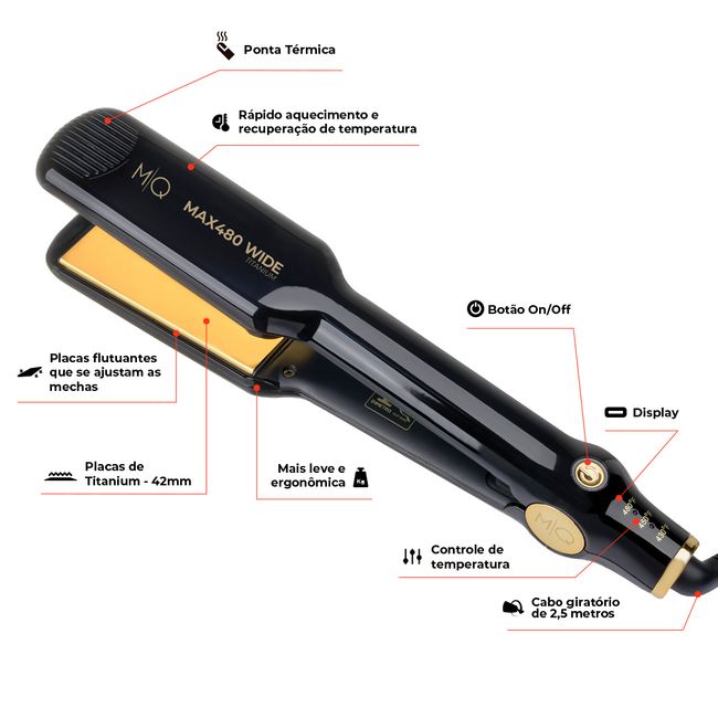 MQ Professional Max480 Wide Hair Straightener